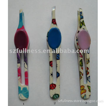 Eyebrow Tweezers with flower